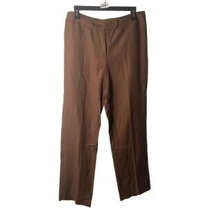 Bob Mackie brown women's Linen pants size 10